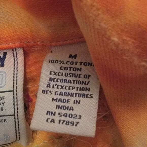 Old Navy Tie Dye Denim‎ Cotton Jacket With Seed Bead Design Womens Size M 00016 - Picture 8 of 9